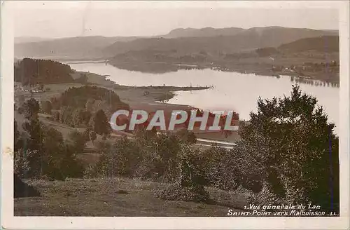 Moderne Karte Vue Generale du Lac Saint Point vers Malbuisson