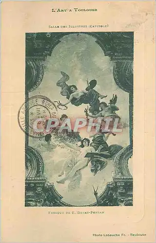Cartes postales L'Art a Toulouse Salle des Illustres (Capitole) Fresque de Debat Ponsan
