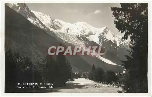 Cartes postales moderne Chamonix Mont Blanc L'Arve et le Mont Blanc