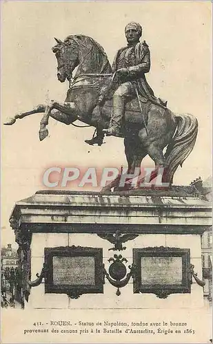 Cartes postales Rouen Statue de Napoleon Fondue avec le Bronze