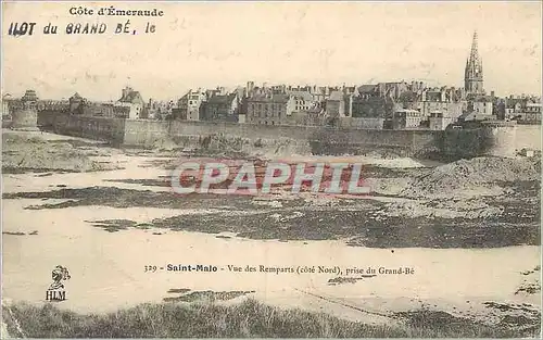 Ansichtskarte AK Saint Malo Cote d'Emeraude Vue des Rempartss (Cote Nord) prise du Grand Be Cachet Convoyeur St M