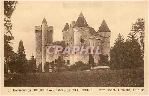 Cartes postales Environs du Brioude Chateau de Chabreuges