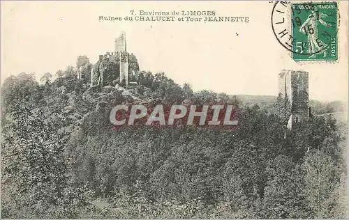 Cartes postales Environs de Limoges Ruines du Chalucet et Tour Jeannette