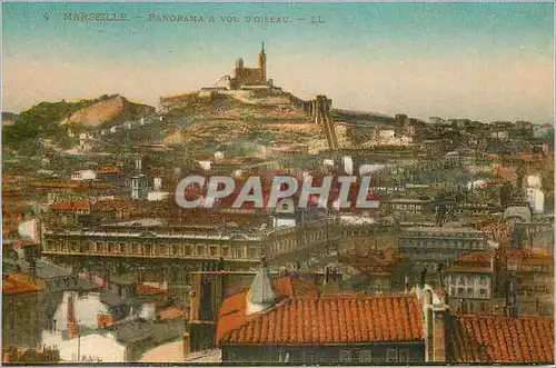 Cartes postales Marseille Panorama a vol d'Oiseau
