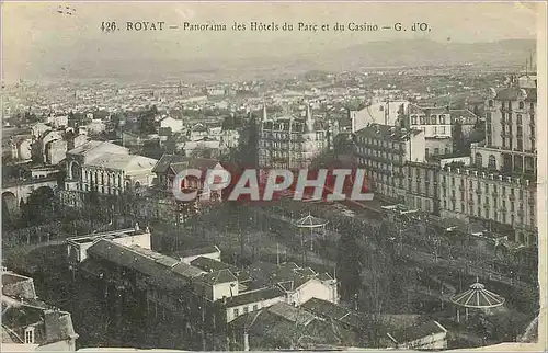 Cartes postales Royat Panorama des Hotels du Parc et du Casino