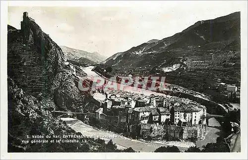 Moderne Karte Vallee du Var Entrevaux (Basses Alpes) Vue Generale et la Citadelle
