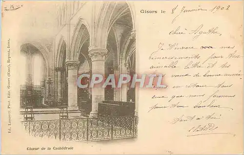 Ansichtskarte AK Gisors Choeur de la Cathedrale (carte 1900)