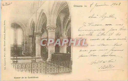Cartes postales Gisors Choeur de la Cathedrale (carte 1900)
