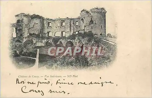 Ansichtskarte AK Chateau de Coucy Vue Interieure (carte 1900)
