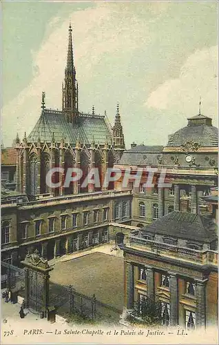 Ansichtskarte AK Paris La Sainte Chapelle et le Palais de Justice