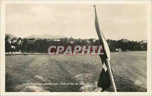 Moderne Karte Thonon les Bains Vue prise du Lac