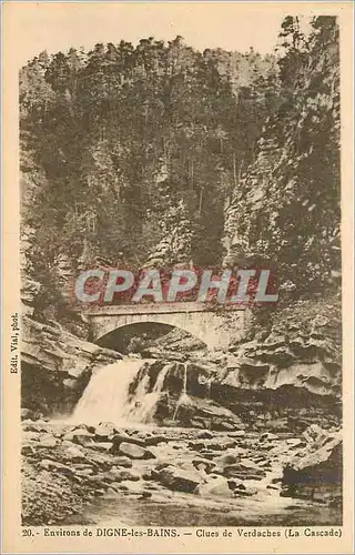 Cartes postales Environs de Digne les Bains Clues de Verdaches (La Cascade)
