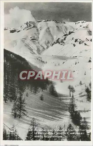 Cartes postales moderne Auron (A M) Station de Sports d'Hiver Le Vallon et la Cime de Chavelet