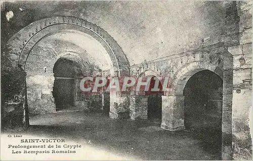 Cartes postales Saint Victor Prolongement de la Crypte Les Remparts Romains