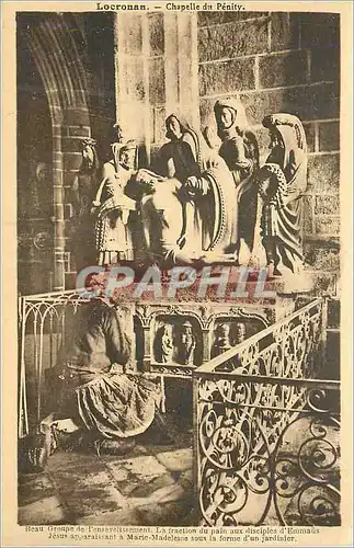 Cartes postales Locronan Chapelle du Penity  Beau groupe de l'ensevelissement