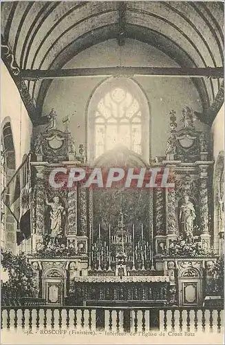 Cartes postales Roscoff (Finistere) Interieur de l'Eglise de Croaz Batz