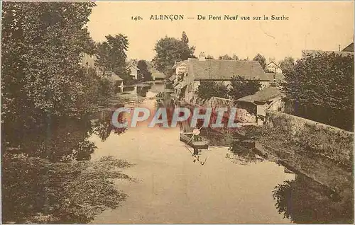 Cartes postales Alencon Du Pont Neuf vue sur la Sarbre