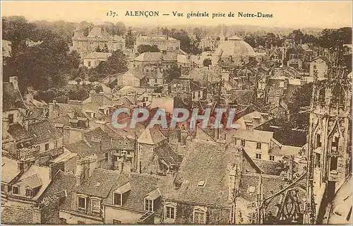 Cartes postales Alencon Vue Generale prise de Notre Dame