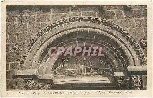Cartes postales St Maurice des Lions (Charente) L'Eglise Voussure du Portail