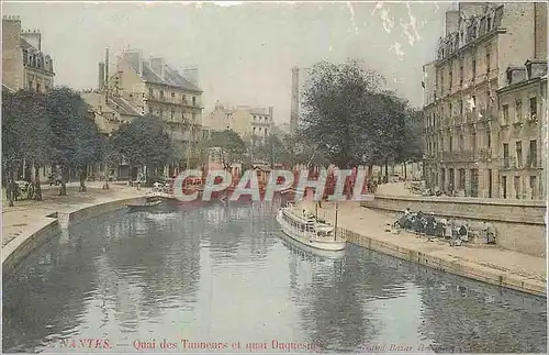 Cartes postales Nantes Quai des Tanneurs et quai Duquesnes Bateau