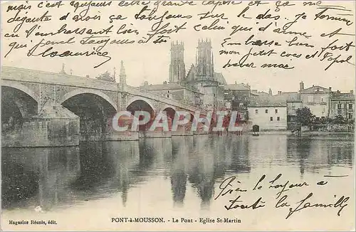 Cartes postales Pont a Mousson Le Pont Eglise St Martin