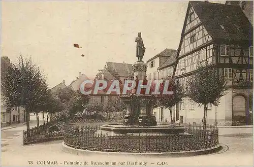 Ansichtskarte AK Colmar Fontaine de Roesselman par Bartholdy