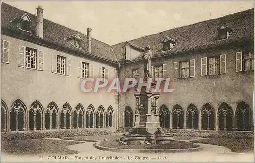 Ansichtskarte AK Colmar Musee des Unterlinden Le Cloitre