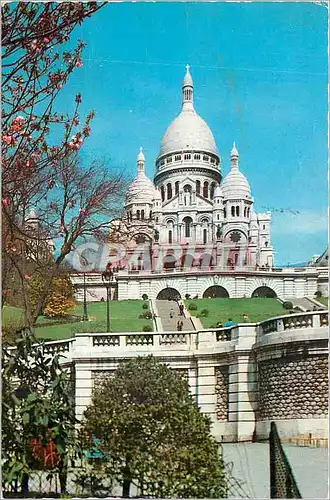 Cartes postales moderne Paris La Basilique du Sacre Coeur de Montmartre vue des Jardins