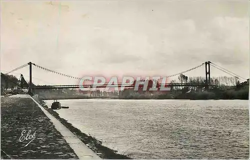 Cartes postales moderne La Reole (Gironde) Le Pont Suspendu sur la Garonne