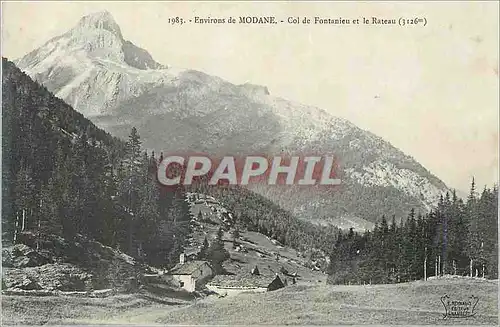 Cartes postales Environs de Modane Col de Fontanieu et le Rateau (3126 m)