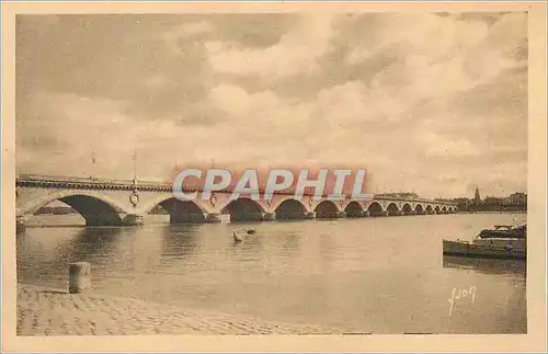 Ansichtskarte AK Bordeaux (Gironde) Le Pont de Pierre (Long 486 m) et la Garonne