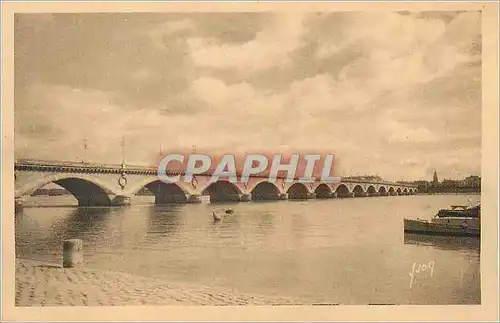 Cartes postales Bordeaux (Gironde) Le Pont de Pierre (Long 486 m) et la Garonne