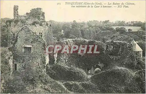 Ansichtskarte AK Tonquedec (Cotes du Nord) Les Ruines du Chateau Vue Interieur de la Cour d'Honneur