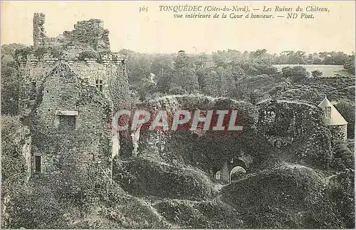 Cartes postales Tonquedec (Cotes du Nord) Les Ruines du Chateau Vue Interieur de la Cour d'Honneur