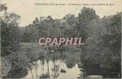 Ansichtskarte AK Tonquedec (Cotes du Nord) Les Ruines du Chateau vue de la Riviere du Guer