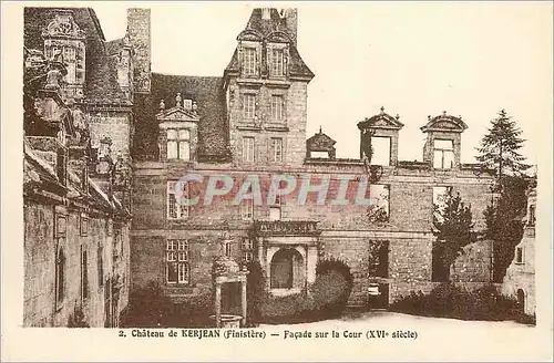 Cartes postales Chateau de Kerjean (Finistere) Facade sur la Cour (XVIe Siecle)