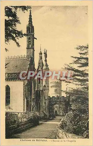 Cartes postales Chateau de Keriolet L'Entree de la Chapelle
