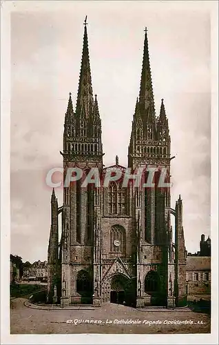 Cartes postales moderne Quimper la Cathedrale Facade Occidentale