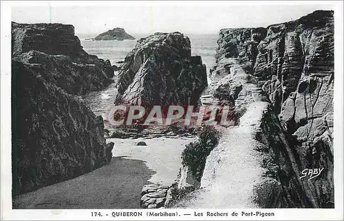 Ansichtskarte AK Quiberon (Morbihan) les Rochers de Port Pigeon