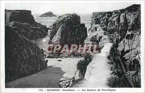 Cartes postales Quiberon (Morbihan) les Rochers de Port Pigeon