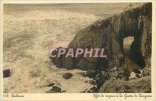 Ansichtskarte AK Quiberon Effet de Vagues a la Grotte de Kergroix