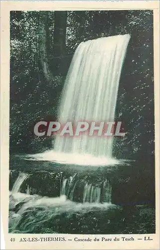 Ansichtskarte AK Ax les Thermes cascade du Parc du Teich