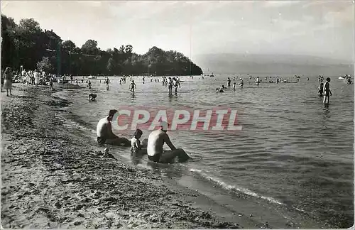 Moderne Karte Excenevex (Hte Savoie) la Plage de Sable Fin au Bord du Leman