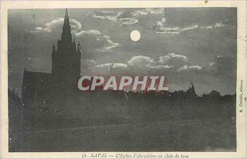 Ansichtskarte AK Laval l'Eglise d'Avesnieres au Clair de Lune