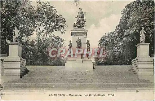 Cartes postales Nantes Monument des Combattants 1870 1871 Militaria