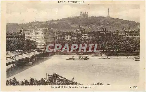 Ansichtskarte AK Lyon Artistique le Pont et les Galeries Lafayette