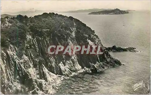 Moderne Karte Environs d'Hyeres La pointe du mort et vue sur les iles