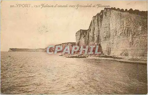 Cartes postales Yport Falaise d'amont vers Crainval et Fecamp