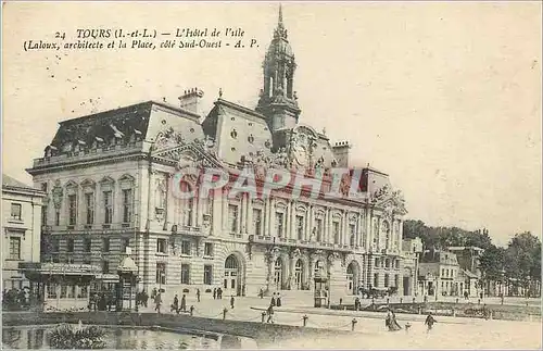 Cartes postales Tours (I et L) L'Hotel de Ville
