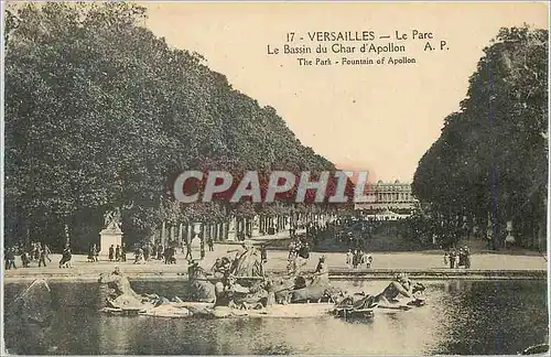 Cartes postales Versailles Le Parc Le Bassin du Char d'Apollon